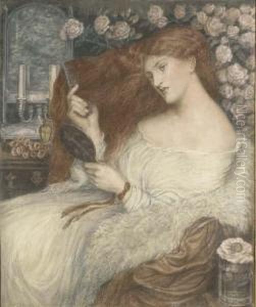 Lady Lilith Oil Painting by Dante Gabriel Rossetti