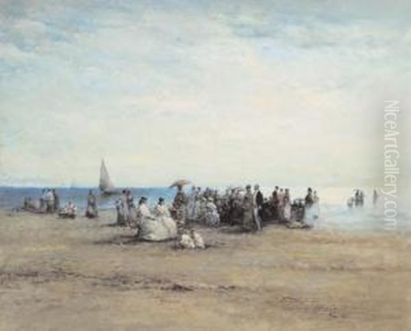 Spiaggia Francese Oil Painting by Luigi Rossi