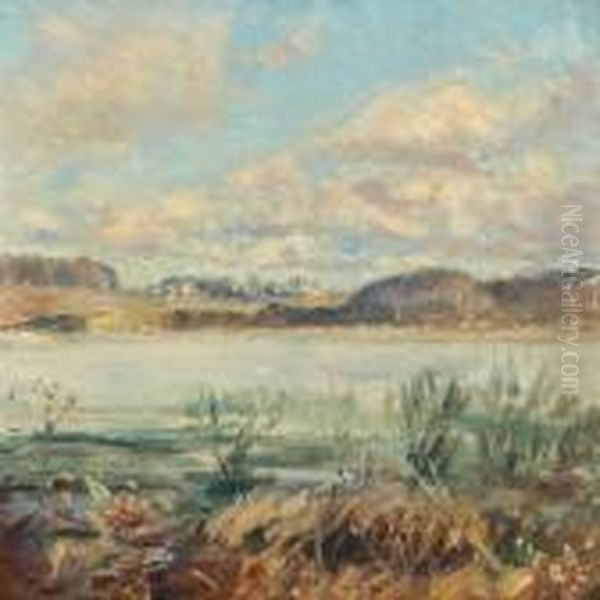 Summer Landscape Oil Painting by Peter Rostrup Boyesen