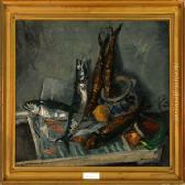 Still Life With Heering Oil Painting by Peter Rostrup Boyesen