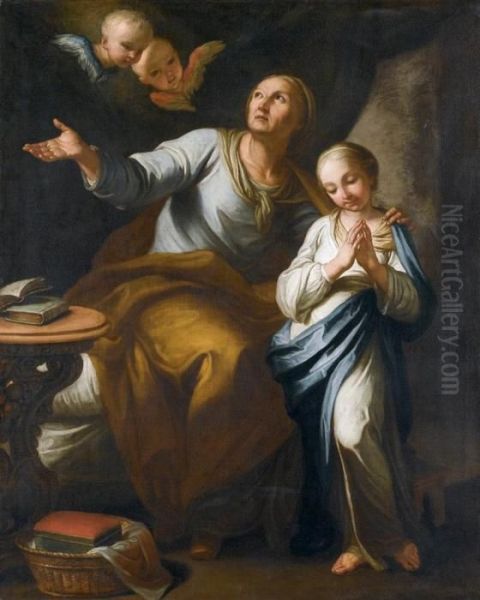 Sant'anna E La Vergine Oil Painting by Pietro Antonio Rotari