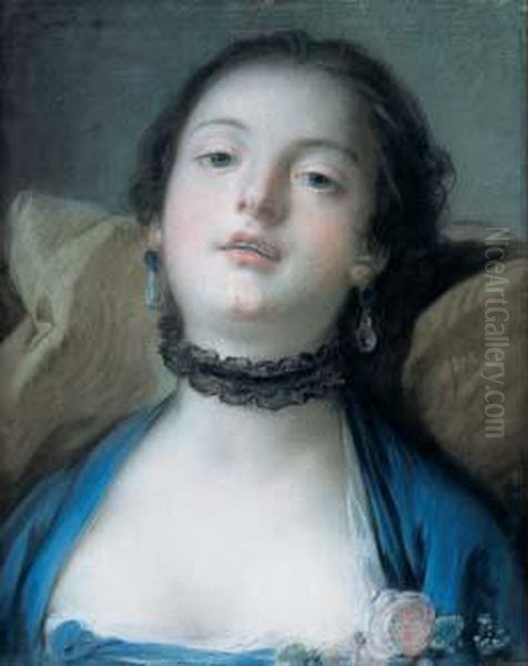 Jeune Femme En Buste Oil Painting by Pietro Antonio Rotari