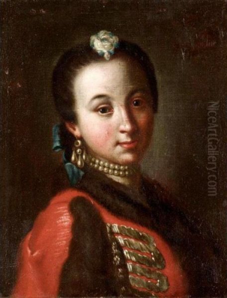 Portrait Of A Russian Lady Oil Painting by Pietro Antonio Rotari