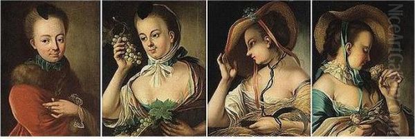 The Four Seasons Oil Painting by Pietro Antonio Rotari