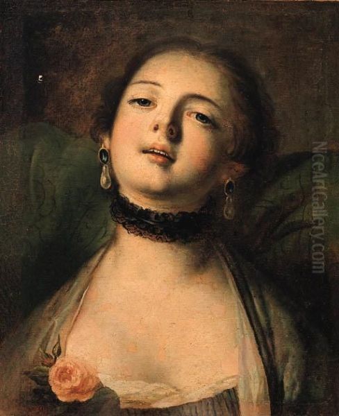 Portrait De Femme, La Tete Appuyee Sur Un Coussin Oil Painting by Pietro Antonio Rotari