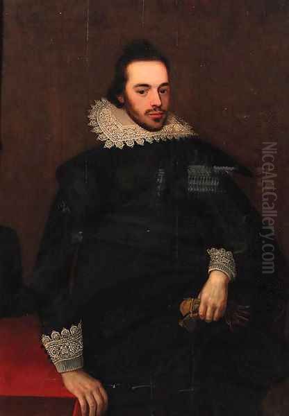 Portrait of a bearded gentleman Oil Painting by Anthonis Mor Van Dashorst