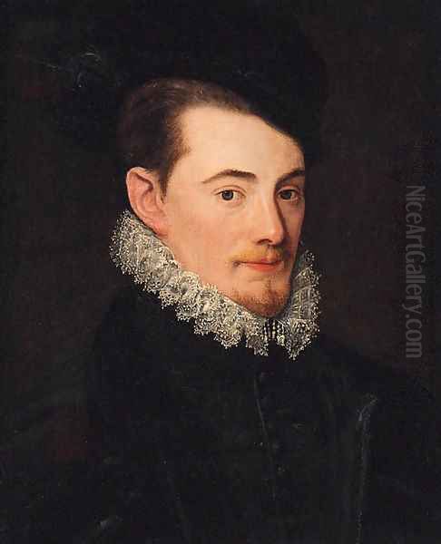 Portrait of a gentleman Oil Painting by Anthonis Mor Van Dashorst