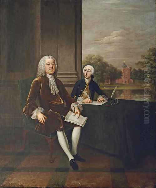 Portrait of Henry Pelham, Prime Minister (1694-1754) Oil Painting by Arthur Devis