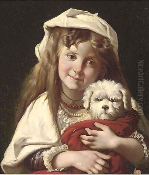 New friends Oil Painting by Claude-Marie Dubufe