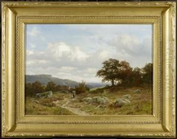 An Extensive Landscape Oil Painting by Philipp Roth