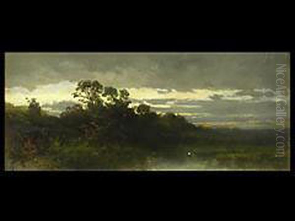 Abendliche Moorlandschaft Oil Painting by Philipp Roth