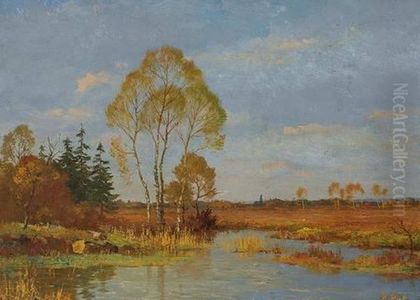 Herbstliche Moorlandschaft Oil Painting by Philipp Roth