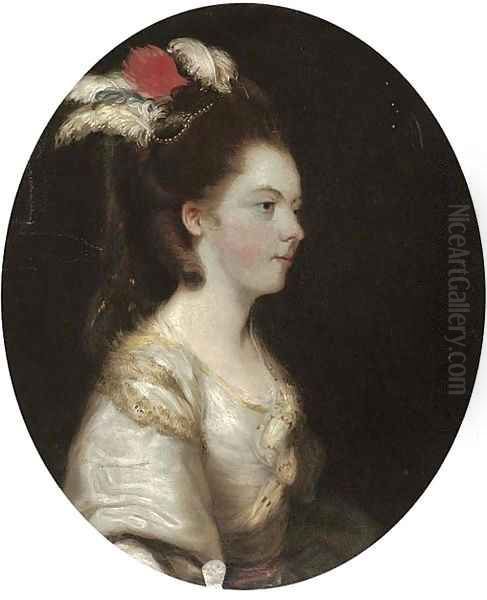 Portrait of a lady Oil Painting by John Downman