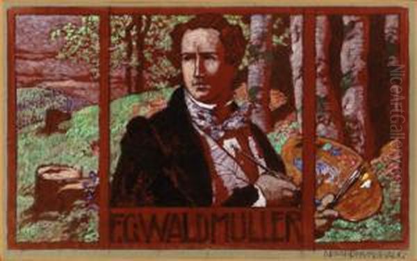 F. G. Waldmuller Oil Painting by Alexander Rothaug