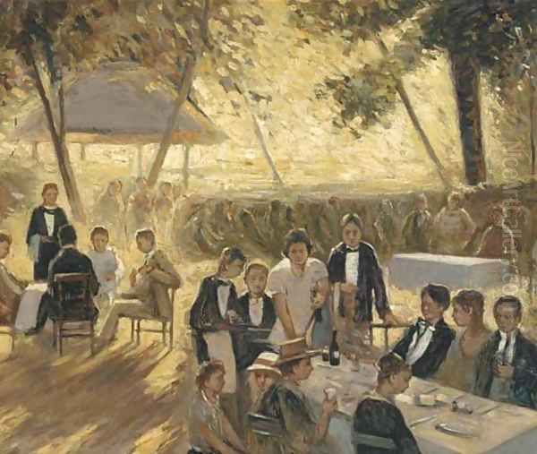 'Lunch at Goodwood' Oil Painting by William Jesmond Dewar