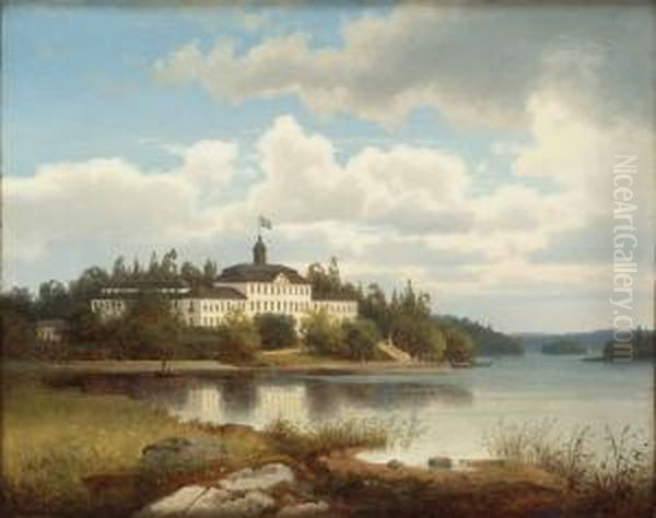 Ulriksdals Slott Oil Painting by Carl Abraham Rothsten