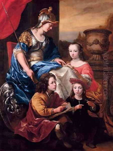 Portrait of a family Oil Painting by Ferdinand Bol Dordrecht