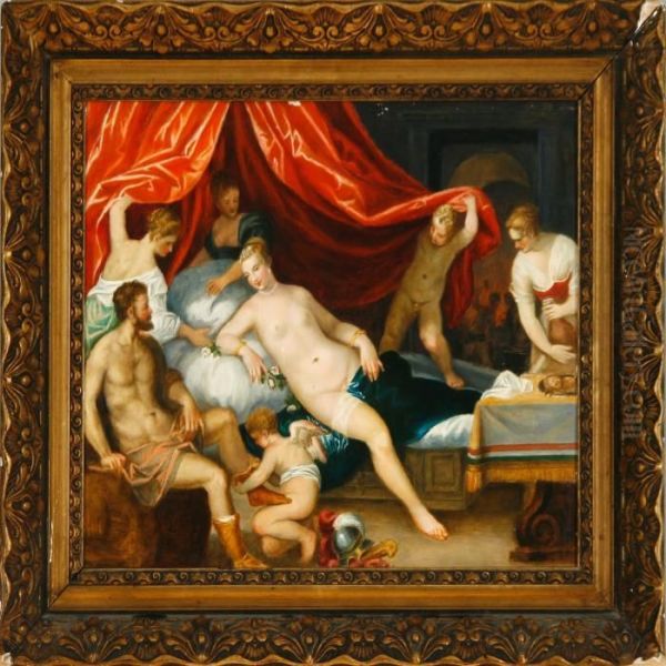 Mars, Venus And The Forge Of Vulcan Oil Painting by Johann Rottenhammer