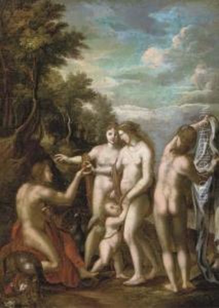 The Judgement Of Paris Oil Painting by Johann Rottenhammer