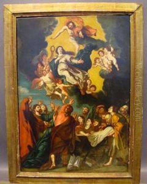 The Assumption Of The Virgin Oil Painting by Johann Rottenhammer