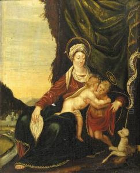 The Madonna And Child Oil Painting by Johann Rottenhammer