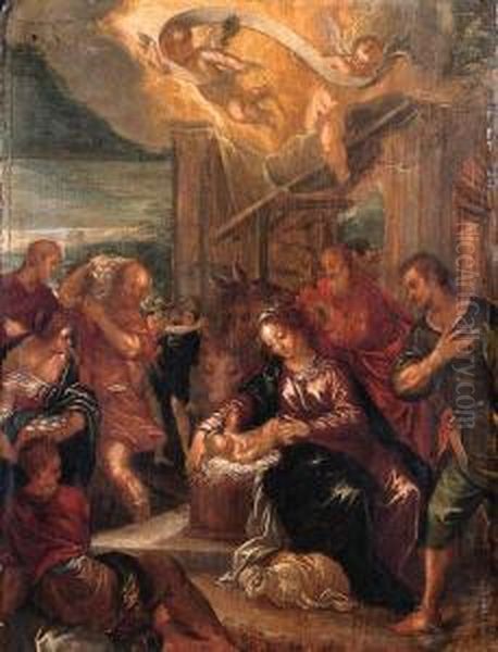 The Adoration Of The Shepherds Oil Painting by Johann Rottenhammer