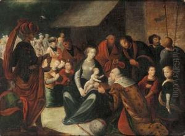 The Adoration Of The Magi Oil Painting by Hans Rottenhammer