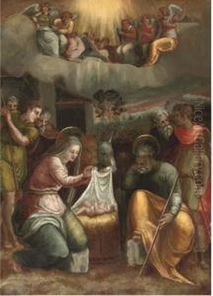 The Adoration Of The Shepherds Oil Painting by Hans Rottenhammer