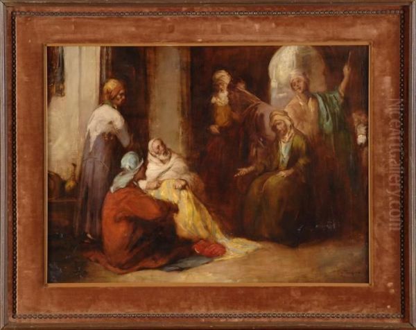 Orientalischer Basar. Oil Painting by Mozart Rottmann