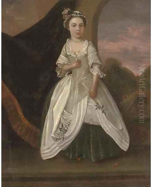 Portrait of Miss Whitehead Oil Painting by Bartholomew Dandridge