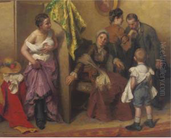 The Doctor's Visit Oil Painting by Mozart Rottmann