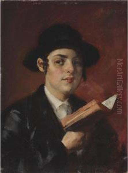 Yeshiva Student Oil Painting by Mozart Rottmann