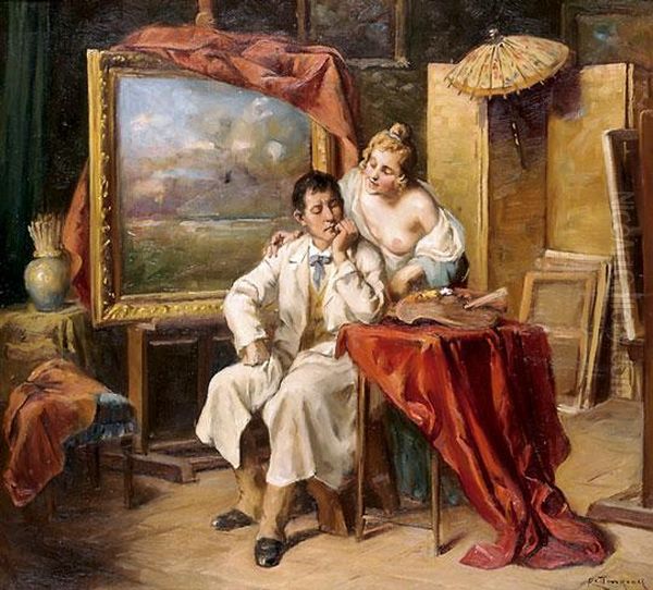 A Muzsa Csokja Oil Painting by Mozart Rottmann