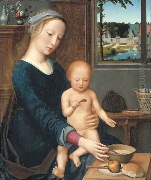 The Virgin and Child with the Milk Soup Oil Painting by Gerard David