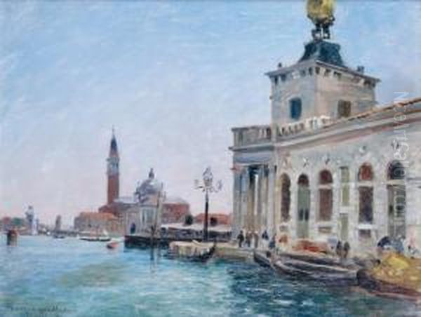 Venise Oil Painting by Gaston-Marie-Anatole Roullet