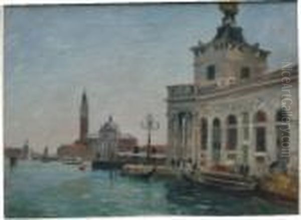 Vue De Venise Oil Painting by Gaston-Marie-Anatole Roullet