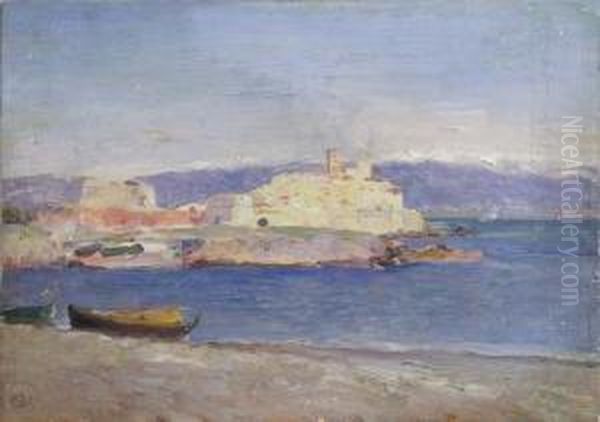 Antibes Oil Painting by Gaston-Marie-Anatole Roullet