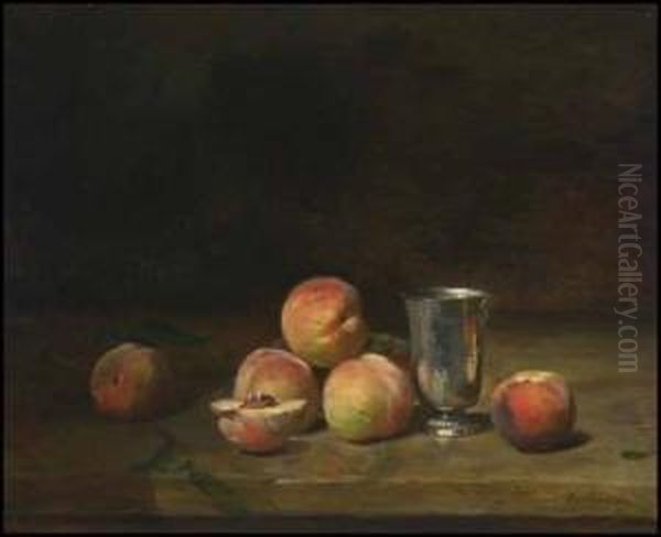 Nature Morte Avec Peches Oil Painting by Philippe Rousseau