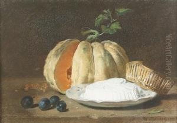 Nature Morte. Oil Painting by Philippe Rousseau