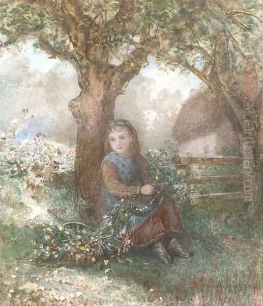 The spring bonnet Oil Painting by John Reed Dickinson