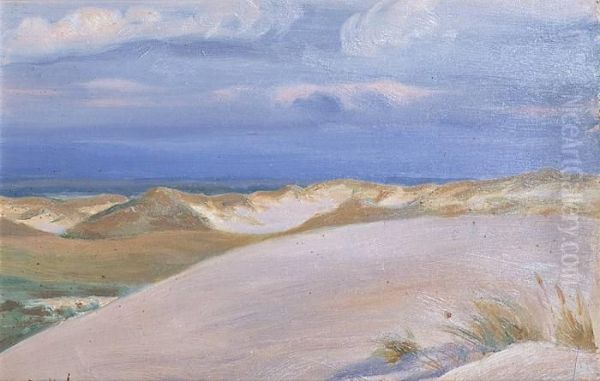 Dunes A Berck Oil Painting by Charles Emmanuel Roussel