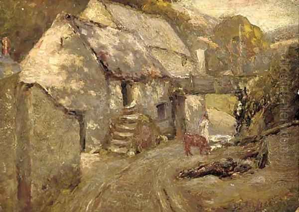 The Farmyard Oil Painting by Samuel Dean