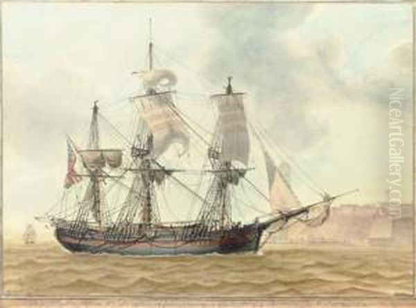 The American Merchantman Ulysses Oil Painting by Joseph Roux