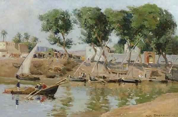 Boating on the River Nile Oil Painting by Frank Dean