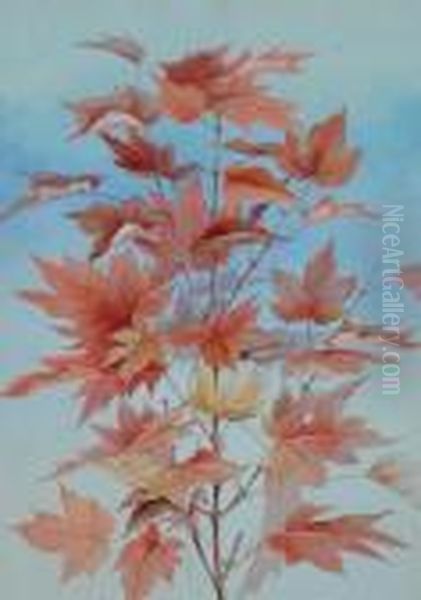 Autumn Branch Oil Painting by Marian Ellis Rowan