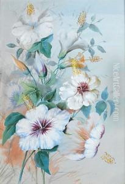 Flowers Oil Painting by Marian Ellis Rowan