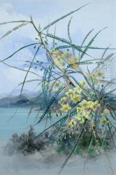 Yellow Blossom Oil Painting by Marian Ellis Rowan