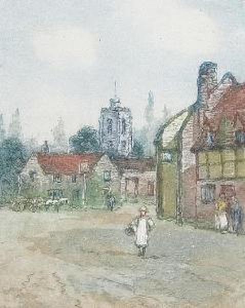 Bray, Berkshire Oil Painting by Claude Hamilton Rowbotham