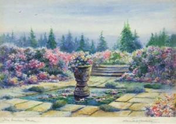 The Sunken Garden Oil Painting by Claude Hamilton Rowbotham