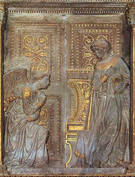 The Annunciation 1420s Oil Painting by Donatello